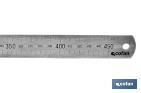 Stainless steel rule | Clear metric graduations | Size: 600mm - Cofan