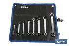 Set of 8 double end ring spanners | Chrome-vanadium - Cofan