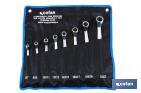 Set of 12 offset ring spanners | Chrome-vanadium steel | Size from 6-7 to 30-32mm - Cofan