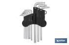 Set da 9 chiavi a gomito Torx | Versione lunga | Dimensioni: da T-10 a T-50 - Cofan