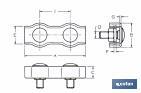 Double flat wire rope clip - Cofan