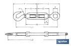 DIN-1480-Spannschloss Haken-Öse INOX A-2 - Cofan