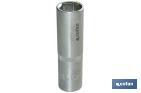 1/4" Drive deep socket | Chrome-vanadium steel | Size: 13mm - Cofan