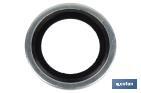METAL RUBBER WASHER | ZINC-PLATED STEEL & NBR | SEVERAL INNER & OUTER SIZES