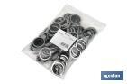 Metal Rubber Washer | Zinc-Plated Steel & NBR | Several Inner & Outer Sizes - Cofan