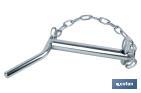 Bent handle hitch pin with chain | Fastener for agricultural machinery - Cofan