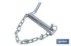 Bent handle hitch pin with chain | Fastener for agricultural machinery - Cofan