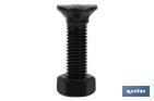 Tornillo cultivador | Cabeza ovalada y cuello cuadrado | Tuerca hexagonal DIN 934 incluida | Clase 8.8 | Disponible en diferentes medidas - Cofan