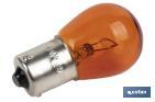 Ampoule de 1 pôle 12 V 21 W | Douille de type BAU15s | Ampoule P21W | Couleur ambre - Cofan
