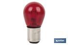 DOUBLE CONTACT LIGHT BULB OF 12V | LEVEL PINS | BAY15D BULB CAP TYPE | P21/5W CAP | AVAILABLE IN VARIOUS COLOURS