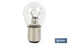 DOUBLE CONTACT LIGHT BULB OF 12V | OFFSET PINS | BAZ15D BULB CAP TYPE | P21/5W CAP | AVAILABLE IN WHITE