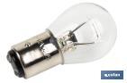 Double contact light bulb of 12V | Offset pins | BAZ15d bulb cap type | P21/5W cap | Available in white - Cofan