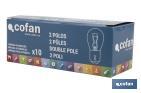 Double contact light bulb of 12V | Offset pins | BAZ15d bulb cap type | P21/5W cap | Available in white - Cofan