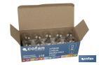 Double contact light bulb of 12V | Offset pins | BAZ15d bulb cap type | P21/5W cap | Available in white - Cofan