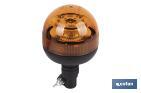 Orange flashing beacon | ECE R65 Certification | For 12/24V flexible stand | IP rating: IP66 - Cofan