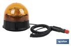 ORANGE FLASHING ROTATING LIGHT | ECE R65 CERTIFICATION | FOR 12/24V STAND WITH MAGNET AND SCREW | IP RATING: IP66