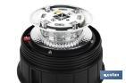 Orange flashing rotating light | ECE R65 Certification | For 12/24V stand with magnet and screw | IP rating: IP66 - Cofan