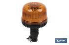 Lumière stationnaire clignotante Led orange Classe 1 | ECE R65 | Pour support flexible 12/24 V | Indice de protection IP66 - Cofan