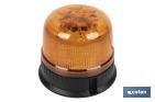 Pirilampo luz led intermitente laranja | Classe 1 | Homologação ECE R65 | Para suporte com íman ou com parafuso 12/24 V | Classificação de proteção IP: IP66 - Cofan
