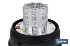 Pirilampo luz led intermitente laranja | Classe 1 | Homologação ECE R65 | Para suporte com íman ou com parafuso 12/24 V | Classificação de proteção IP: IP66 - Cofan