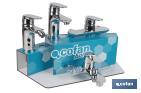 Set rubinetteria con espositore per miscelatori da bagno Modello Rift | Ideale per esporre i rubinetti | Capacità: 5 unità - Cofan