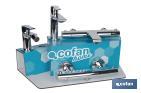 Set rubinetteria con espositore per miscelatori da bagno Modello Matheson | Ideale per esporre i rubinetti | Capacità: 5 unità - Cofan