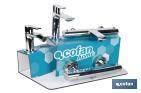Kit de robinetterie avec présentoir pour robinets de salle de bain Modèle Matheson | Idéal pour exposer des robinets | Capacité pour 5 unités - Cofan