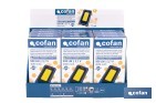 Expositor de lámparas de inspección COB LED recargables con panel solar | Incluye 12 unidades - Cofan