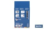 Expositor de cúteres de aluminio | Incluye 12 cúteres profesionales | Disponible en diferentes medidas - Cofan