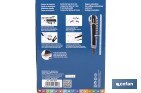 Expositor de cúteres de aluminio | Incluye 12 cúteres profesionales | Disponible en diferentes medidas - Cofan