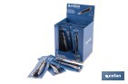 Expositor de cúteres de aluminio | Incluye 12 cúteres profesionales | Disponible en diferentes medidas - Cofan