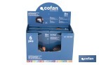 Expositor para flexómetros antideslizantes de Cofan | Incluyen los flexómetros | Varias medidas y capacidades - Cofan
