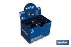 Expositor para flexómetros estándar con botón de bloqueo de Cofan | Incluyen los flexómetros | Varias medidas y capacidades - Cofan
