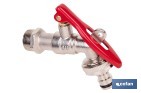 Grifo con maneta y toma para candado adecuado para manguera | Disponible en diferentes medidas - Cofan