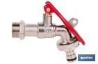 Grifo con maneta y toma para candado adecuado para manguera | Disponible en diferentes medidas - Cofan