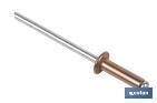 Copper rivets - Steel with dome head - Cofan