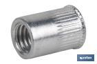 Tuercas Remachables Cilíndricas de Aluminio con Cabeza Reducida | Gran variedad de medidas - Cofan
