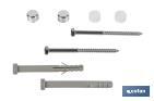 LOT DE 2 PIÈCES DE CHEVILLE LONGUE INOX | POUR SANITAIRE DE WC | DIMENSIONS : Ø 6 X 80 MM DE LONGUEUR