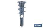 Chevilles Zamak pour fixations sur les panneaux en carton plâtre | Dimensions : 13 x 37 mm - Cofan