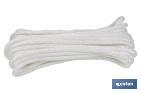 CORDE RENFORCÉE POUR ÉTENDOIRS À LINGE MURAUX | FABRIQUÉE EN POLYESTER | ÉCHEVEAUX EN DIFFÉRENTES DIMENSIONS | COULEUR : BLANC