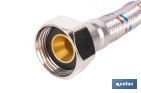 Conexión flexible con rosca macho-hembra | Conexión M1/2" x H1/2" DN13 G1/2" |  Manguera flexible de acero inoxidable | Disponible en diferentes longitudes - Cofan