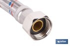 Conexión flexible con rosca macho-hembra | Conexión M1/2" x H1/2" DN13 G1/2" |  Manguera flexible de acero inoxidable | Disponible en diferentes longitudes - Cofan