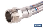 Conexión flexible con rosca macho-hembra | Conexión M1/2" x H1/2" DN13 G1/2" |  Manguera flexible de acero inoxidable | Disponible en diferentes longitudes - Cofan