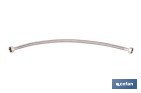 Conexión flexible para sanitarios | Manguera flexible de acero inoxidable | Longitud: 50 cm | Disponible en diferentes conexiones y medidas - Cofan