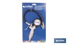 Outil de vérification de l’air | Manomètre de pression des pneus | Gonfleur de pneus avec extension flexible - Cofan