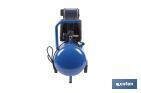 Compresor de aire de pistón coaxial | Motor de 2 HP | Compresor monofásico 230 V | Presión máxima: 8 bares | Depósito de 24 litros | Medidas: 61 x 31 x 58 cm - Cofan