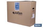 Compresor de aire de pistón coaxial | Motor de 2 HP | Compresor monofásico 230 V | Presión máxima: 8 bares | Depósito de 50 litros | Medidas: 77 x 43 x 66 cm - Cofan