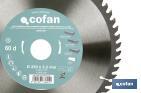 Mitre saw blade | Wood cutting disc with tips | Hard metal tipped saw blade | Available with different number of teeth and in various sizes - Cofan