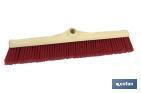 INDUSTRIAL BROOM WITH SOFT PLASTIC HEAD | BLUNT PLASTIC BRISTLES | WIDTH: 60CM