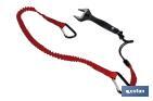 1.7m safety tool lanyard | With 2 carabiners | Automatic closure and lock knot - Cofan